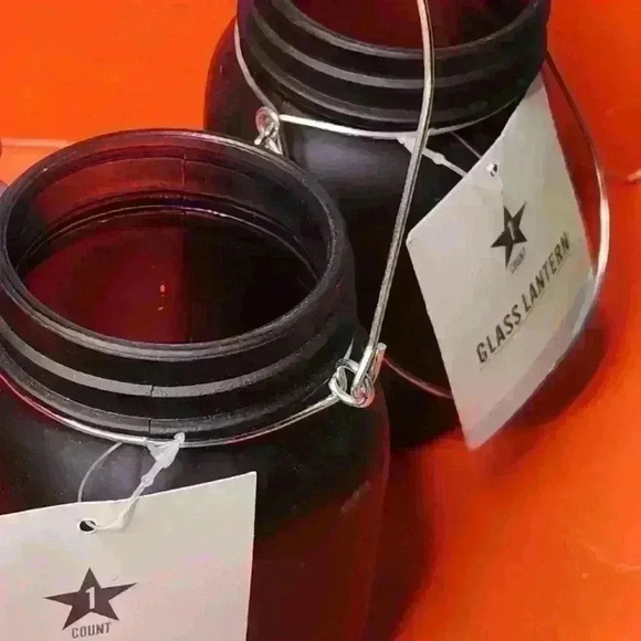 Set of 3 black hanging mason jar candle holder Halloween NWT - Picture 4 of 8